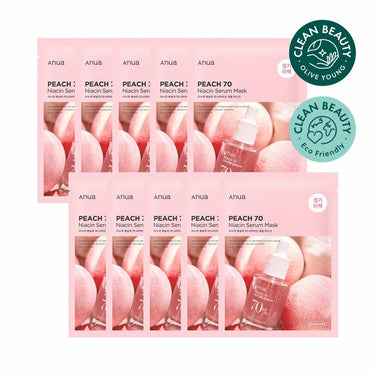 Anua Peach 70 Niacin Serum Mask Sheet 10P AniMelodic