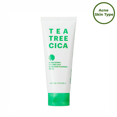 [BHA] Green Derma Tea Tree Cica Acne Foam Cleanser AniMelodic