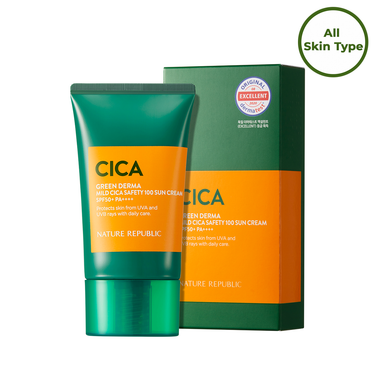 Green Derma Mild Cica Safety 100 Sun Cream SPF50+ PA++++ AniMelodic