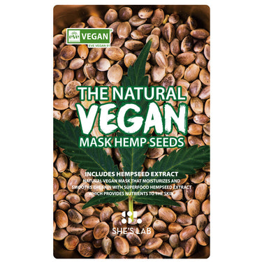 The Natural Vegan Hemp Seeds Mask Sheet AniMelodic